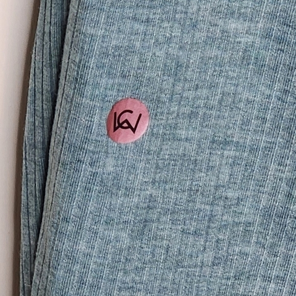 NWOT Well+Calm Lightweight Ribbed Knit Joggers Blue/Green XL - Picture 6 of 10